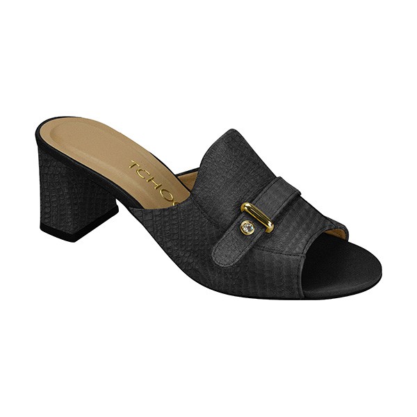 Couro Croco Preto