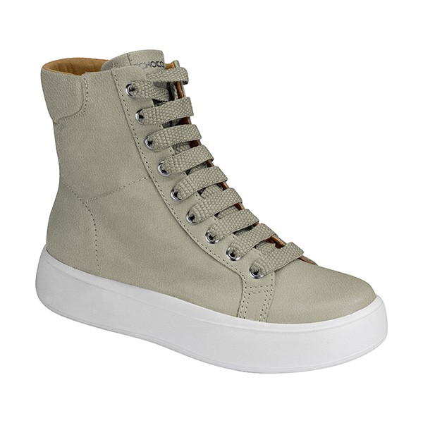 Couro Soft Taupe + Sola Branca