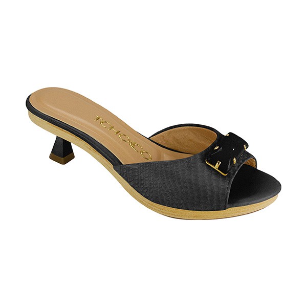 Couro Croco Preto
