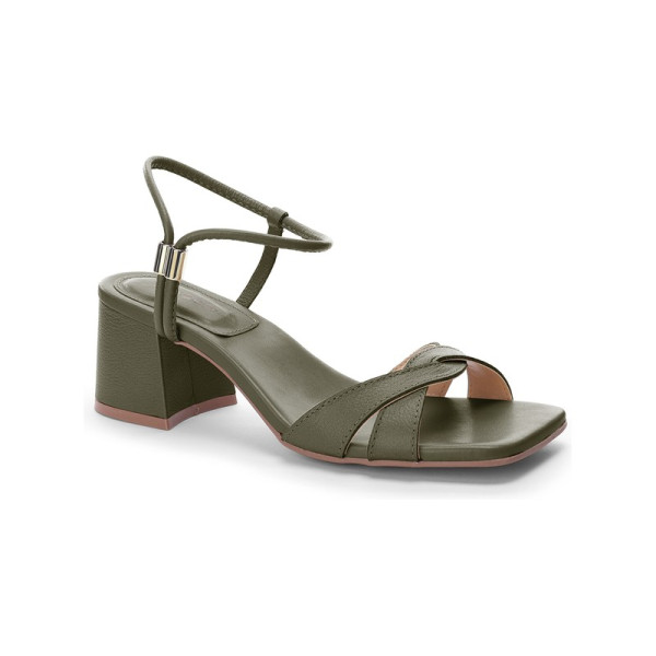 Sandália Couro Soft Oliva + Couro Soft Oliva