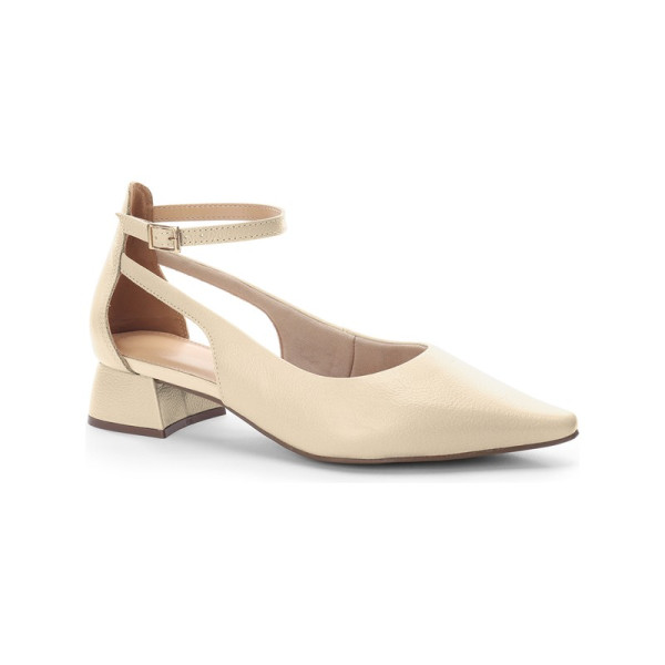 Scarpin Couro Soft Manteiga + Couro Soft Manteiga