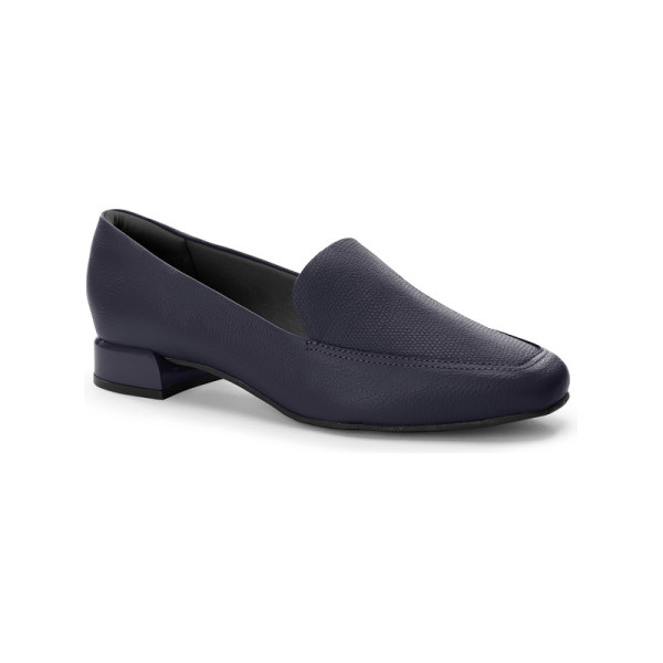 Mocassim Couro Soft Navy