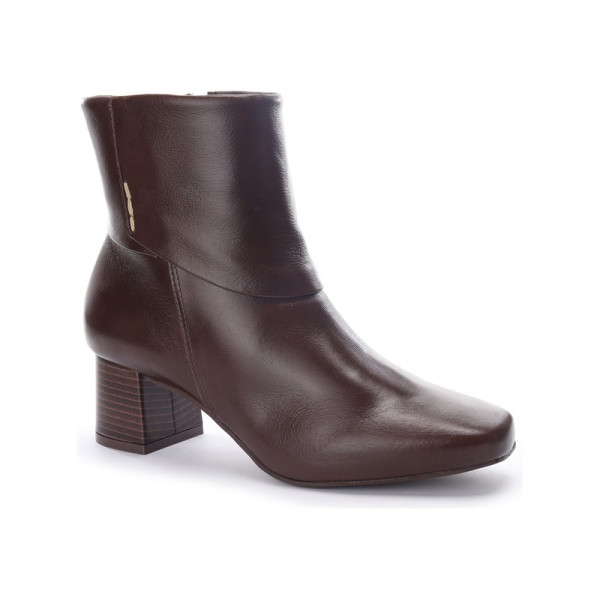 Bota Couro Caseina Café + Fachete Café