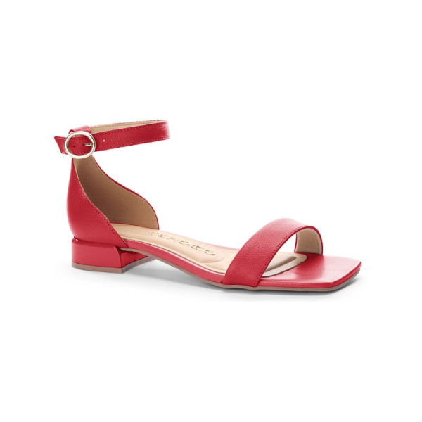 Rasteira Couro Soft Red