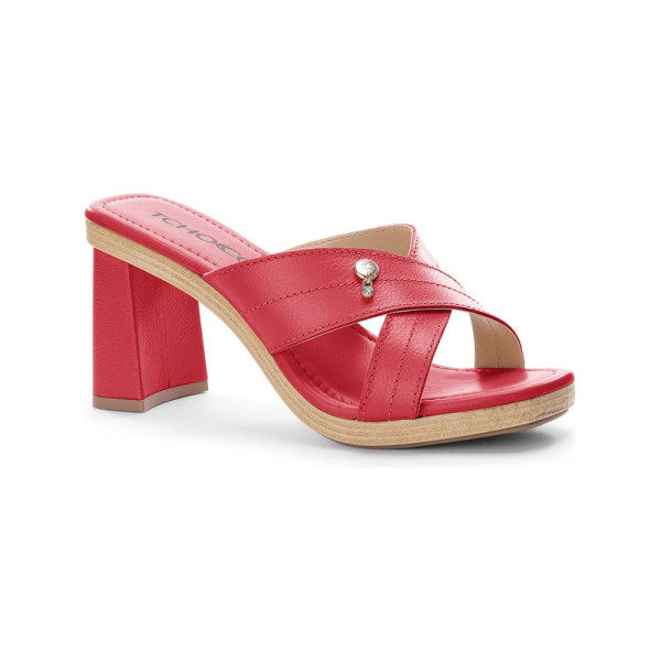 Tamanco Couro Soft Red + Couro Soft Red